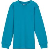Koyu Turkuaz Basic Kız Bebek Çıtçıtlı Yaka Kışlık Uzun Kollu Tişört - 18 - 24 Ay