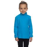 Koyu Turkuaz Basic Kız Çocuk Çıtçıtlı Tam Balıkçı Yaka Şardonlu Kışlık Uzun Kollu Tişört - 1 Yaş