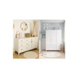 Koza %100 MDF Bonnie 3 Kapılı Dolap & 8 Çekmeceli Şifonyer