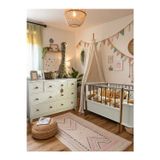 Koza %100 Mdf Bonnie 8 Çekmeceli Şifonyer & %100 Mdf Ahşap Beyaz 80X130Cm (80X180 Cm) Büyüyen Beşik