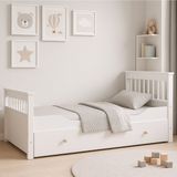 Koza %100 Mdf Bonnie 90X190 Yavrulu Montessori Bebek & Çocuk Montessori Karyola - Beyaz - 90 x 190 cm