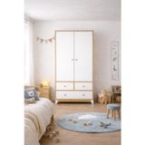 Koza % 100 Mdf Bonnie Ahşap Beyaz 2 Kapılı Bebek&Çocuk Gardırop