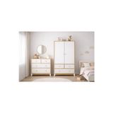 Koza %100 Mdf Bonnie Ahşap Beyaz 2 Kapılı Gardırop & Bonnie Ahşap Beyaz 4 Çekmeceli Şifonyer