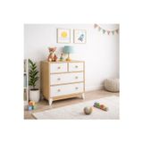 Koza %100 Mdf Bonnie Ahşap Beyaz 4 Çekmeceli Bebek&Çocuk Şifonyer