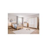 Koza %100 Mdf Bonnie Ahşap Beyaz Bebek Odası (3 Kapılı Dolap & 4 Çekmeceli Şifonyer & 90X190 Cm Karyola)