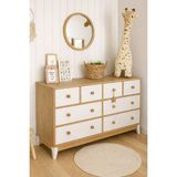 Koza %100 Mdf Bonnie Ahşap Beyaz Bebek&çocuk Şifonyer - Beyaz - Safir Meşe