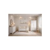 Koza %100 Mdf Bonnie Beşik Mini Takım ( 2 Kaılı Dolap & 4 Çekmeceli Şifonyer & 80X180 Büyüyen Beşik )