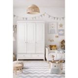 Koza %100 MDF Panjur 3 Kapılı Bebek&Çocuk Gardırop