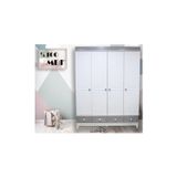 Koza %100 MDF Stella 4 Kapılı Bebek&Çocuk Odası Gardrop