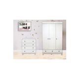 Koza %100 MDF Stella Beyaz 3 Kapılı Dolap & Stella Beyaz Şifonyer