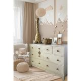 Koza Bonnie 8 Çekmeceli Beyaz Mdf Şifonyer 150 cm Genişlik 50 cm Derinlik Modern Tasarım