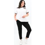 Koza Butik Kadın Büyük Beden Sırt Detaylı Eşofman Takımı 3804-23 Siyah 5XL