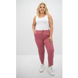 Koza Butik Kadın Büyük Beden Yüksek Bel Dökümlü Pantolon 6201-25 Pembe 42