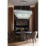Koza Gümüş 73x35 Cm'lik Kristal Taşlı Yemek Masası Lüks Avize - Yatak Odası - Salon - Mutfak - Hol Altın