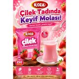 Koza Gurmelerin Seçimi Çilek Aromalı Oralet Muhteşem Lezzet Çilek Çayı Premium Meyve Çayı İçecek Tozu 250 Gram