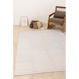 Koza Halı Farahan Beyaz Geometrik Tozumaz Salon Koridor Balkon Teras Bahçe Oturma Odası Halısı A0861A, 100 x 300