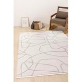 Koza Halı Farahan Krem Gri Geometrik Tozumaz Salon Koridor Balkon Teras Bahçe Oturma Odası Halısı A0858A, 200 x 290