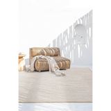 Koza Halı Fresco Ekru Natural Iskandinav Jüt Yıkanabilir Halı Kilim Balkon Teras Salon Koridor Halısı 20521b, 80 x 150