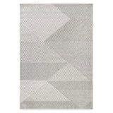 Koza Halı Retro Krem Gri Geometrik Desenli Tozumaz Salon Koridor Balkon Teras Bahçe Oturma Odası Halısı 19270a, 80 x 150