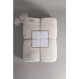 Koza Home 37100 200x220 cm Miel Krem Çift Kişilik Kenarı Ponponlu Battaniye