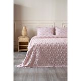 Koza Home 5032 Sitra Pudra 230x250 cm Çift Kişilik Püsküllü 50x70 cm 2 Yastık Yatak Örtüsü