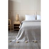 Koza Home Assos Bej Taş Yıkama Çift Kişilik Çeyiz Yatak Örtüsü 230x250 5036