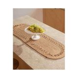Koza Home Cesta Amerikan Servis El Yapımı Pamuklu Natural Jüt Örme Dekoratif Runner 37x136cm 9025