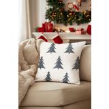 Koza Home Charm Çam Ağacı Baskılı Krem Kırlent 45x45 35252A