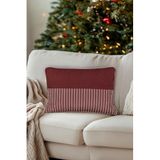 Koza Home Charm Kırmızı Beyaz Şerit Baskılı Kırlent 40x60 35256A