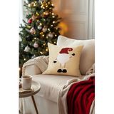 Koza Home Charm Noel Baba Punch İşleme Bej Kırlent 43x43 35251A