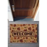 Koza Home Coco Welcome Sonbahar Paspas Dış Kapı Paspası Kıl Kapı Önü Paspas Naturel