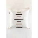 Koza Home Craft Multi Çizgi Desenli Püsküllü Boncuk Elyaf Iç Dolgulu Kırlent 43x43 35300a
