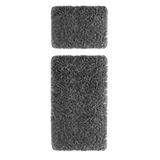 Koza Home Douro Shaggy 2li Banyo Paspası Füme Kaydırmaz Taban 60 X 100 - 50 X 60