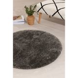 Koza Home Douro Shaggy Banyo Paspası Füme Kaydırmaz Taban Daire 100 x 100 cm