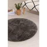 Koza Home Douro Shaggy Banyo Paspası Füme Kaydırmaz Taban Daire 120x120 cm