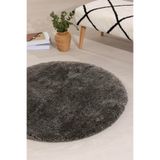 Koza Home Douro Shaggy Banyo Paspası Füme Kaydırmaz Taban Daire 80x80 cm