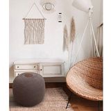 Koza Home Fluffy Örgü Puf Kahverengi 8006