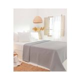 Koza Home Freya Müslin %100 Pamuk Gri Pike Çift Kişilik 230x245 7503a
