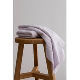 Koza Home Ivory Lila Bordürlü Mikro Fiber Pamuk 2li Banyo Havlusu Seti 50 x 90 - 70 x 140 1105A - 50 x 90 cm