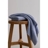 Koza Home Ivory Mavi Bordürlü Mikro Fiber Pamuk 2li Banyo Havlusu Seti 50 x 90 - 70 x 140 1106A - 50 x 90 cm