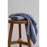 Koza Home Ivory Mavi Bordürlü Mikro Fiber%100 Pamuk 2'li Banyo Havlusu Seti 50x90-70x140 1106A