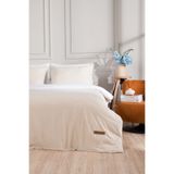 Koza Home Linda Krem Kadife Çift Kişilik Nevresim Takımı 200x220 4 Yastıklı 5007