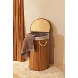 Koza Home Meander Yuvarlak Bambu Çamaşır Sepeti 35x61 55Lt 5113