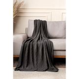 Koza Home Mendi Gri Akrilik Throw Tv Battaniyesi 130X170 2533 - 130 x 170 cm