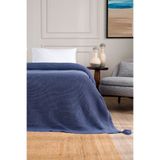 Koza Home Miel Indigo Kenarı Ponponlu Tek Kişilik Tv Bataniye 160x220 37116
