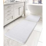 Koza Home Mino Banyo Paspası 2'li Kaydırmaz Taban Beyaz - 60 x 100 cm