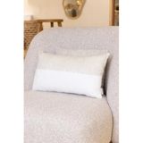 Koza Home Pure Beyaz Krem Dekoratif Boncuk Elyaf İç Dolgulu Kırlent 30x50 4840