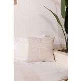 Koza Home Pure Krem Beyaz Püsküllü Dekoratif Boncuk Elyaf İç Dolgulu Kırlent 30x50 4841