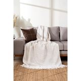 Koza Home Rustıc Krem-Mor Koltuk Örtüsü 170X220CM 5062A - 170 x 220 cm