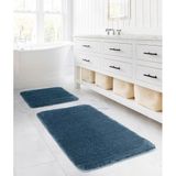 Koza Home Segura Peluş Turkuaz Kaydırmaz Taban 2'li Banyo Paspası 60 x 100-50 x 60, Turkuaz